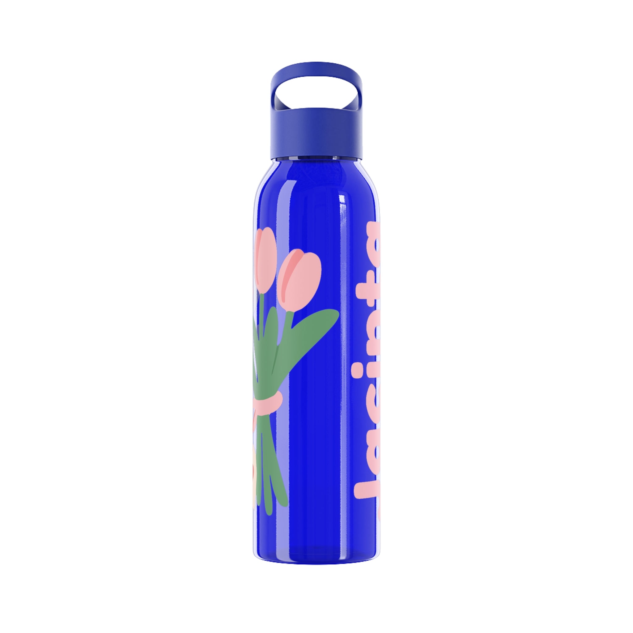 Tulip Bouquet Water Bottle – Pastel Floral 'I See Into You' Design