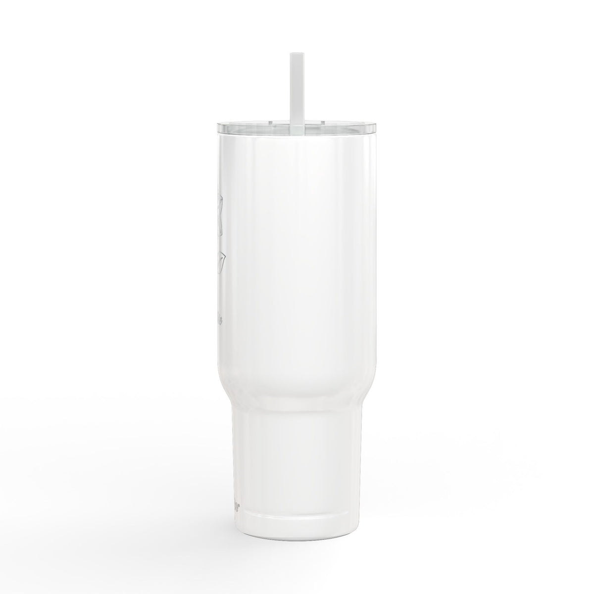 40oz Engraved Floral Tumbler with Lid — Personalized Insulated Travel Cup