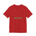 Name Tee — "Samuel" Personalized Minimalist White T-Shirt