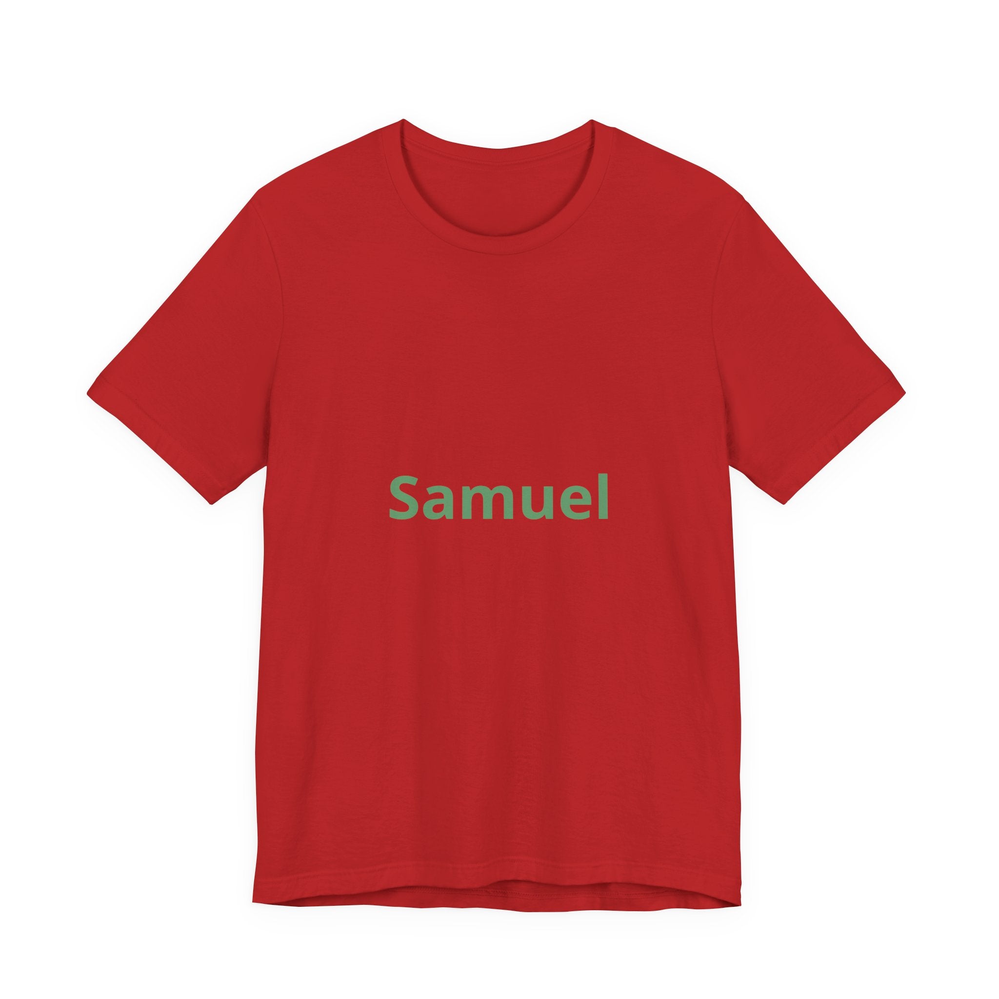 Name Tee — "Samuel" Personalized Minimalist White T-Shirt
