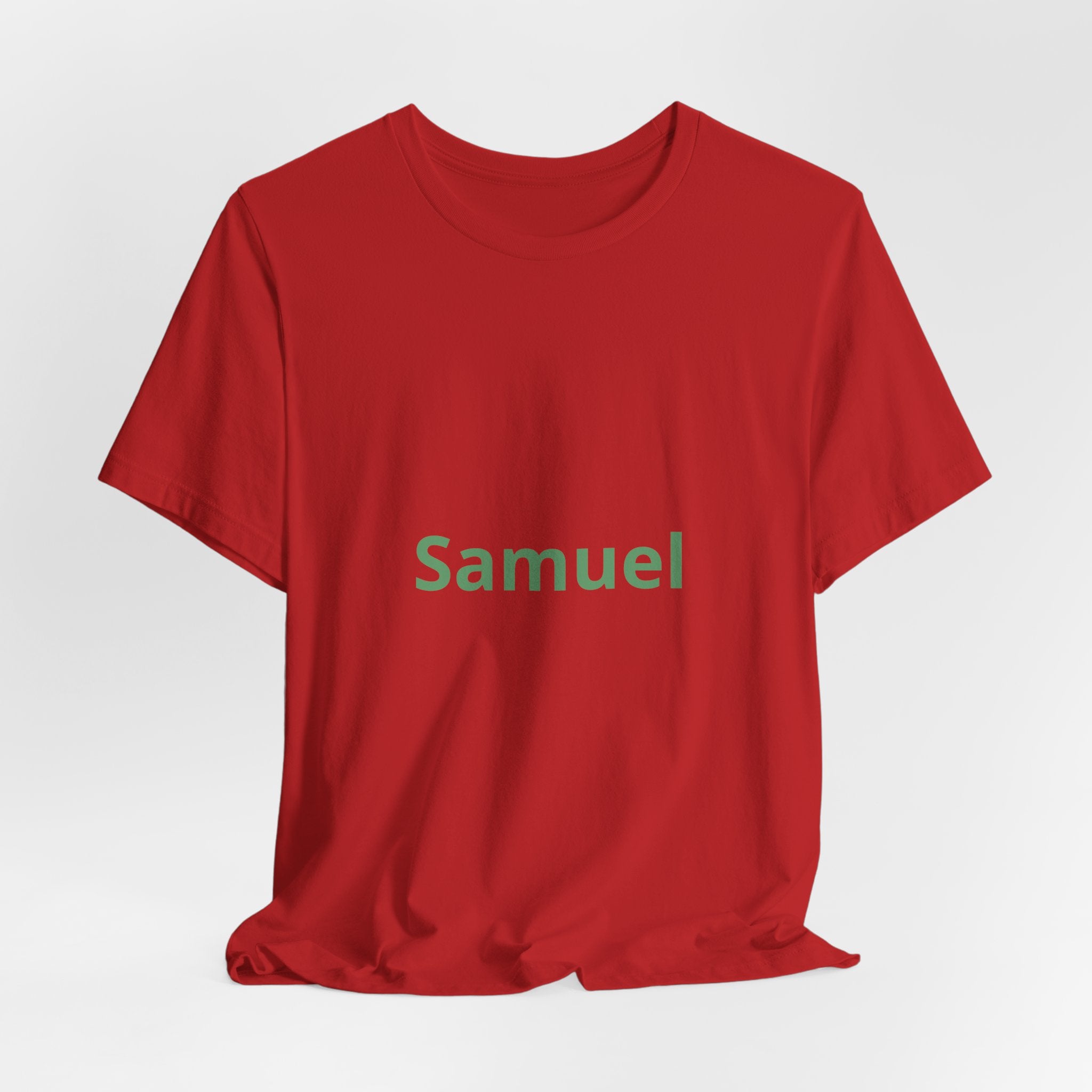 Name Tee — "Samuel" Personalized Minimalist White T-Shirt