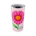Personalized Pink Daisy Tumbler 20oz | Custom Name Birth Flower Cup | Gift for Her, Mom, or Daughter