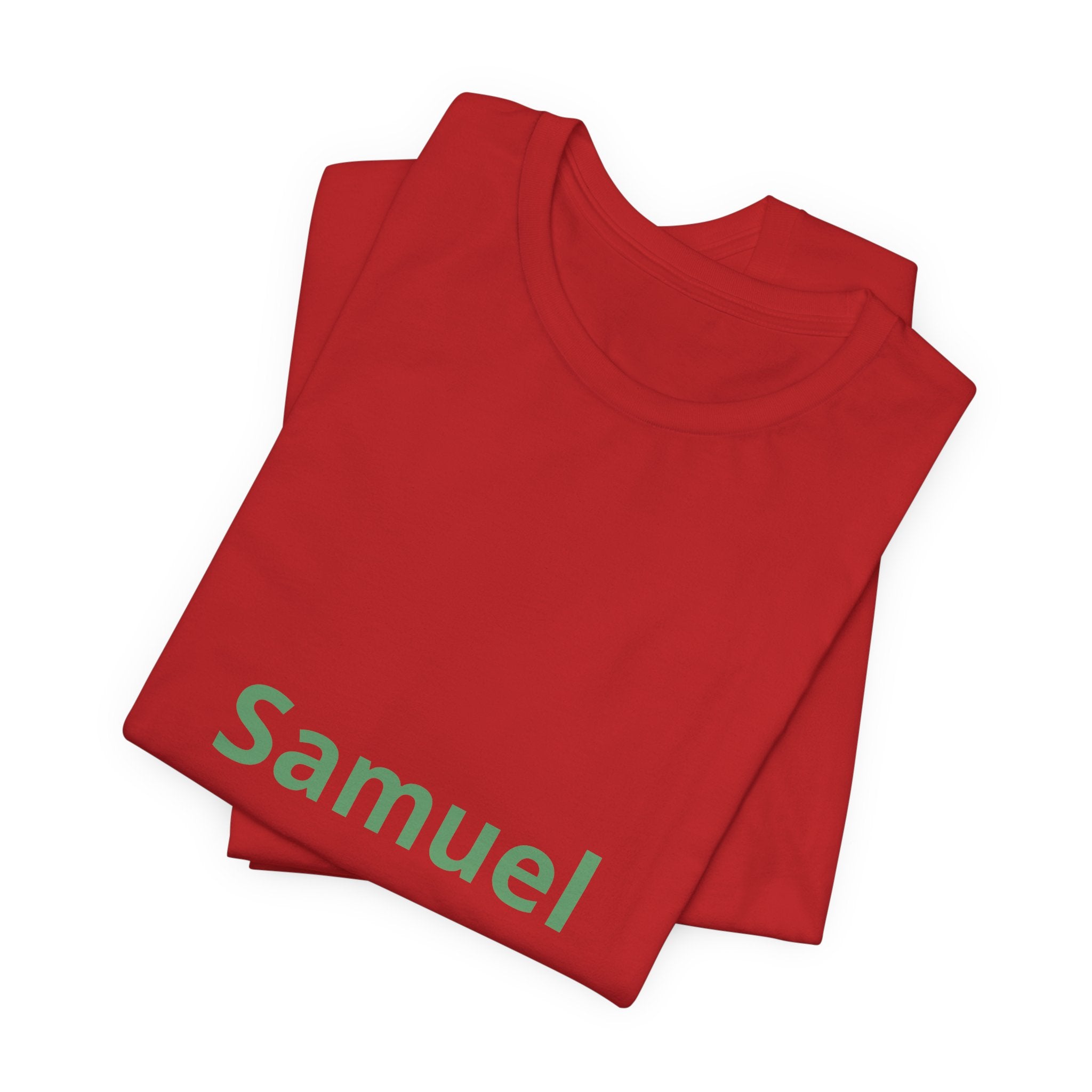 Name Tee — "Samuel" Personalized Minimalist White T-Shirt