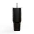 40oz Insulated Tumbler - Engraved Daisy Floral Design with 'Dance' Text, Travel Mug with Lid & Straw