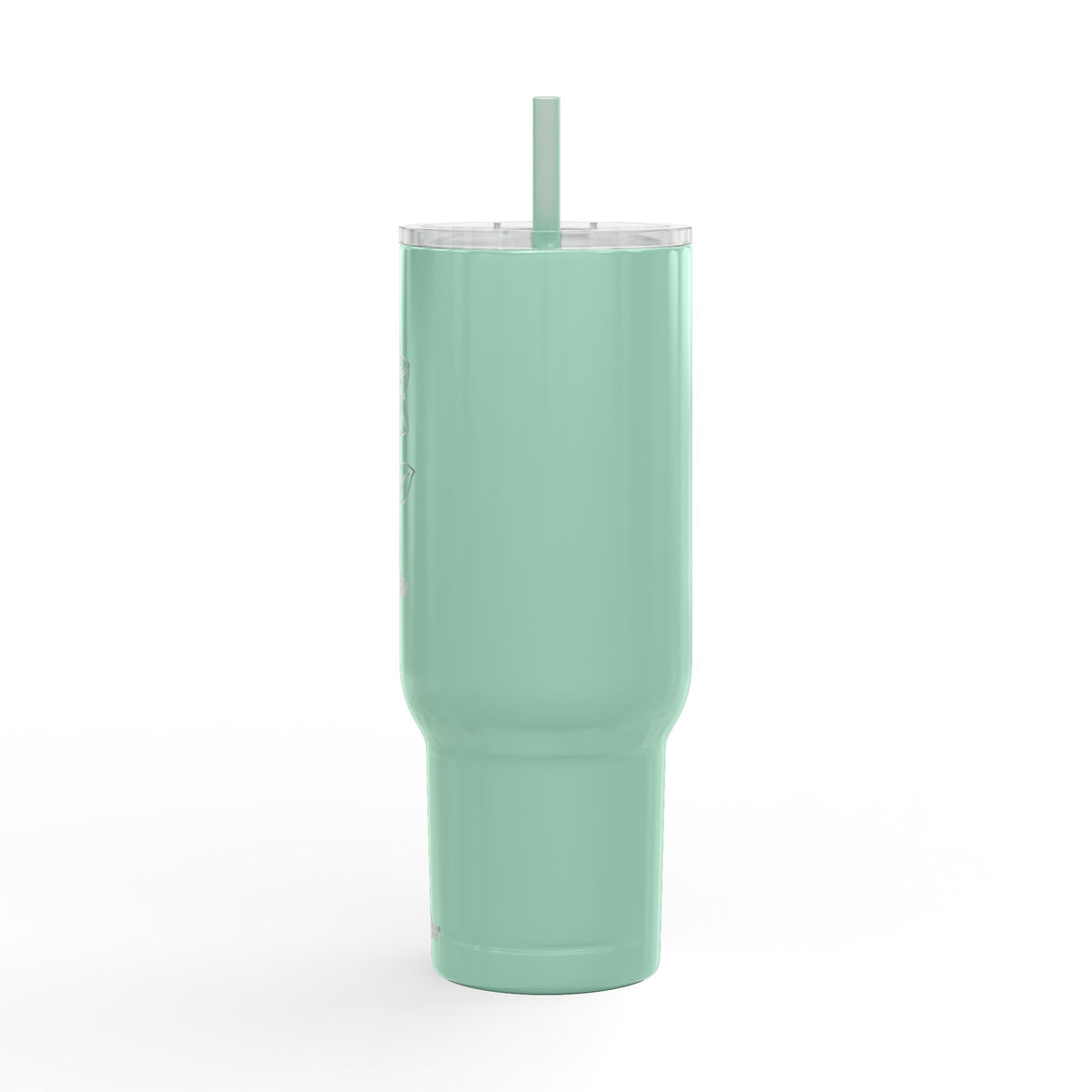 40oz Engraved Floral Tumbler with Lid — Personalized Insulated Travel Cup